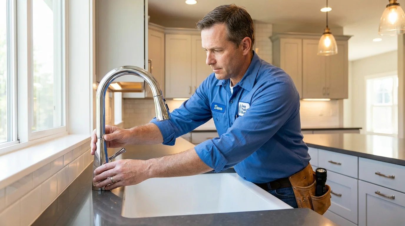Kitchen faucet installation by Johns Plumbing LLC in Norco